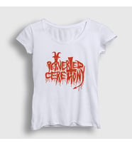 Presmono Kadın Beyaz Logo Perverted Ceremony T-Shirt 428249tt (Beyaz)