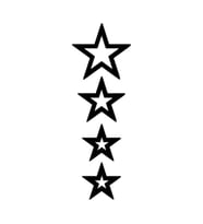 Cg Siyah Yıldızlı Çamurluk Üst Sticker