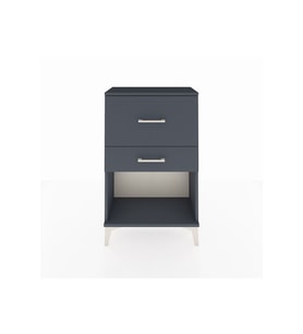 Arges Komodin 2 Çekmeceli 60x30x96 Antrasit-Antrasit