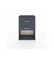 Arges Komodin 2 Çekmeceli 60x30x96 Antrasit-Antrasit