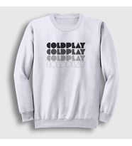 Presmono Unisex Beyaz Logo Coldplay Sweatshirt 470408tt (Beyaz)