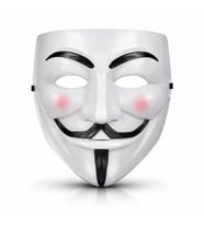 V Mask Premium Vendetta Beyaz Maske (Guy Fawkes Stil)