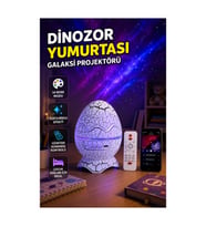 Dinozor Yumurtası Galaksi Projektörü – 14 Renk Modlu Yıldız ve Nebula Efektli