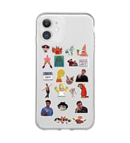 Iphone 11 Uyumlu Sticker Tasarımlı Şeffaf Telefon Kılıfı