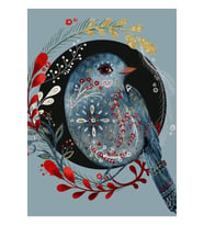 Halk Noel Hayvanları - Kuş 01 Tablo Ahşap Poster Dekoratif