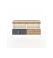Arges Konsol 2 Raflı 3 Çekmeceli 2 Kapaklı 176x30x99 Aytaşı-Antrasit/Çam