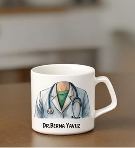 İsme Özel  Doktor  Temalı Espresso Kupa Bardak
