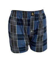 JOJOBOY POLO  ERKEK MAVİ-SİYAH-SARI DESENLİ BOXERDON 2 Lİ (Gri - Mavi)