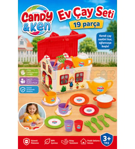 Candy & Ken Ev Çay Seti - Mutfak Setleri - Çay Seti - Bardak Oyuncak - Kahve