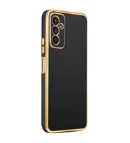 Galaxy M13 Kılıf Zore Bark Kenarları Altın Renk Kılıf (Siyah)