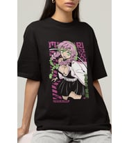 Anime Demon Slayer Mitsuri Tişört (Siyah)