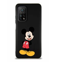 Xiaomi Mi 10T Soft Premier Kapak Mickey Mouse-B Tasarımlı Silikon Kılıf - Siyah (Şeffaf)