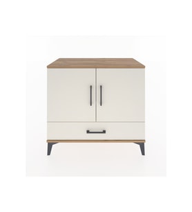 Hyperion Şifonyer 3 Raflı Tek Çekmeceli 2 Kapaklı 88x44x80 Çam-Aytaşı