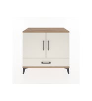 Hyperion Şifonyer 3 Raflı Tek Çekmeceli 2 Kapaklı 88x44x80 Çam-Aytaşı
