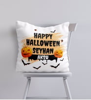BK Gift Kişiye Özel Happy Halloween Tasarımlı Yastık-16