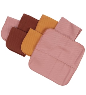 Unisex Pembe Bordo Sarı 7'li Organik Ağız Mendili (Standart)