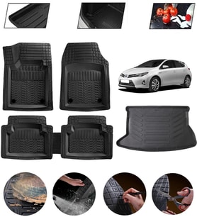 Toyota Auris 2007-2012 Uyumlu Paspas Araca Özel Bagaj Havuzu MBS Siyah