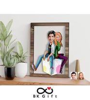 BK Gift Kişiye Özel Sevgililer Karikatürlü 3D Ahşap Tablo, Sevgiliye Hediye, Sevgililer Günü Hediyesi, Yıl Dönümü Hediyesi, Doğum Günü Hediyesi-35