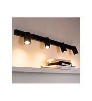 Dörtlü 4’lü Siyah Led Spot Tavan Spot GU10 Duy Hareketli Başlık Modern Metal Avize