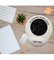 Kişiye Özel Yıldız Haritalı Bilek Destekli Mouse Pad