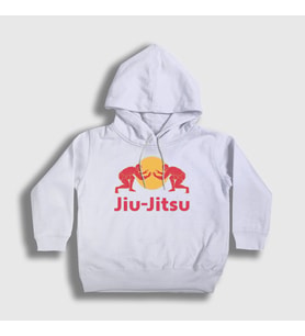 Presmono Unisex Çocuk Beyaz Jiu Jitsu Masters Güreş Mma Ufc Kapüşonlu Sweatshirt 532671tt (Beyaz)