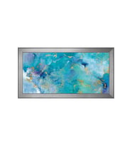 Soyut Şekiller Motifli Kanvas Tablo 50 x 70 cm Silver Çerçeve