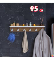 Modilayn Kedi Serisi 6’lı Banyo Askısı Seti  91,4x18cm 18 Kancalı Raflı Düzenleyici Yer Tasarrufu