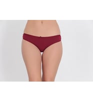 Arkası Dantelli Düşük Bel Slim Külot Bordo