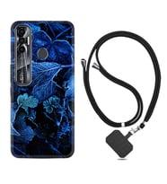 Tecno Spark 6 6 Go 8C 8 Pro 7 7 Pro Kılıf Boyun Askılı Silikon Blue Foid 1628
