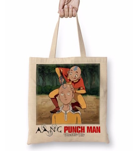 Aang Punch Man Bez Çanta Uzun Saplı