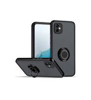 Samsung Galaxy A06 Kılıf Montreal Yüzüklü Silikon Kapak - Siyah