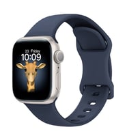 Apple Watch 42mm 1/2/3 (11/10nesil değildir) Kordon Çift Geçmeli Silikon Kordon (Lacivert)