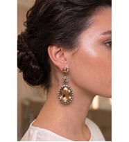 OVAL FULL TAŞLI ABİYE KÜPE