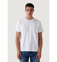 Guess Bisiklet Yaka Kısa Kollu Küçük Yamalı Pamuklu Modal Erkek Beyaz T-shirt M6GI21K3053-G011