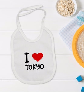 BK Kids I Love Tokyo Tasarımlı Bebek Mama Önlüğü - Model 1