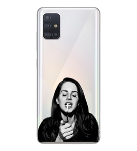 Samsung Galaxy A51 Uyumlu Lana Del Rey Desenli Şeffaf Telefon Kılıfı