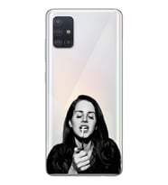 Samsung Galaxy A51 Uyumlu Lana Del Rey Desenli Şeffaf Telefon Kılıfı