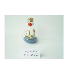 DENİZCİLİK › DENİZCİLİK GRUBU › Marine Şişe Gemi-Z&A ŞİŞE GEMİ>>8X8X11 cm.