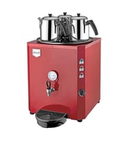 Remta Jumbo Çay Makinesi 40 litre 3 demlik dahil Şamandıralı (Şebeke) Kırmızı