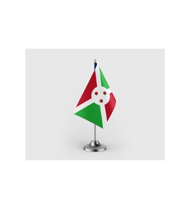 Burundi Devleti Tekli Saten Masa Bayrağı Seti
