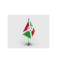 Burundi Devleti Tekli Saten Masa Bayrağı Seti