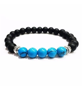 Mat Onix-Turkuaz Doğal Taş Erkek Bleklik