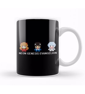 8 Bit Neon Genesis Evangelion Kupa Bardak Porselen