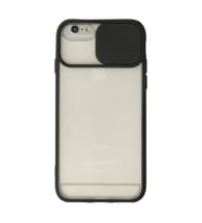 Apple İphone 6 Plus Kılıf Palm Buzlu Kamera Sürgülü Silikon - Siyah