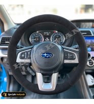 Subaru Forester Dikme Direksiyon Kılıfı Alcantara Süet Monza Black SJ Elegance-Premium 2015-2018