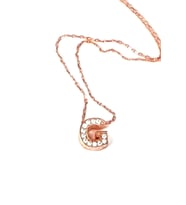 G harfi gümüş rose minimal kolye