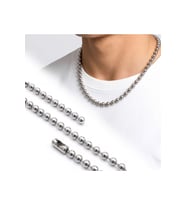 Damla Erkek Çelik Kolye 6mm 55cm Beyaz 4227ECK049