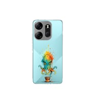 Tecno Spark Go 2023 ile uyumlu Splash ahtapot tasarımlı şeffaf silikon kılıf