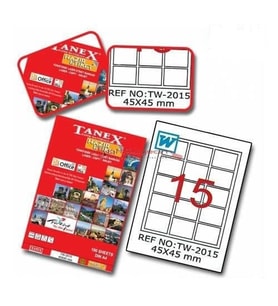 Tanex TW-2015 Etiket 45 x 45mm Ücretsiz Kargo