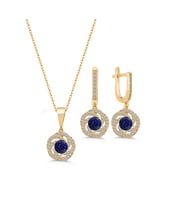 Zarif Tasarım Gümüş Ikili Takı Seti